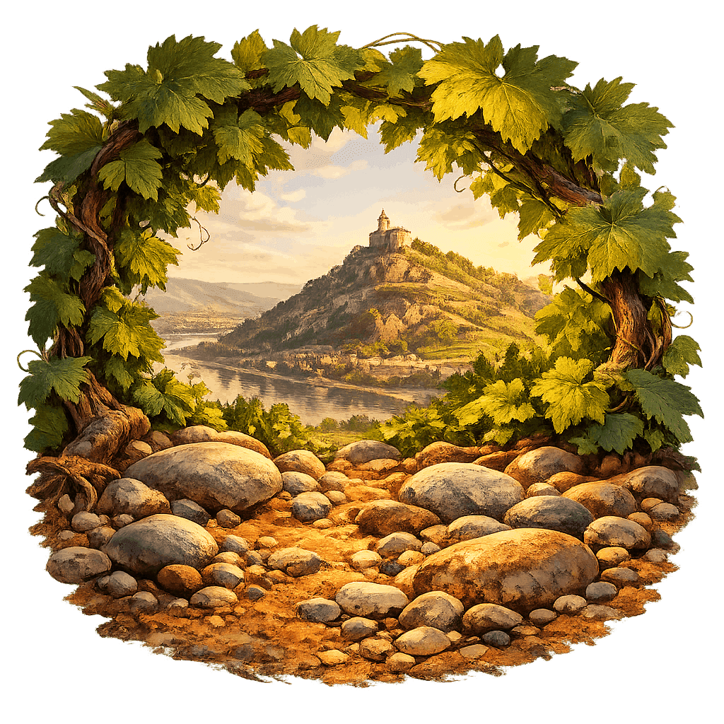 Detailed graphic of the Crozes-Hermitage wine region.