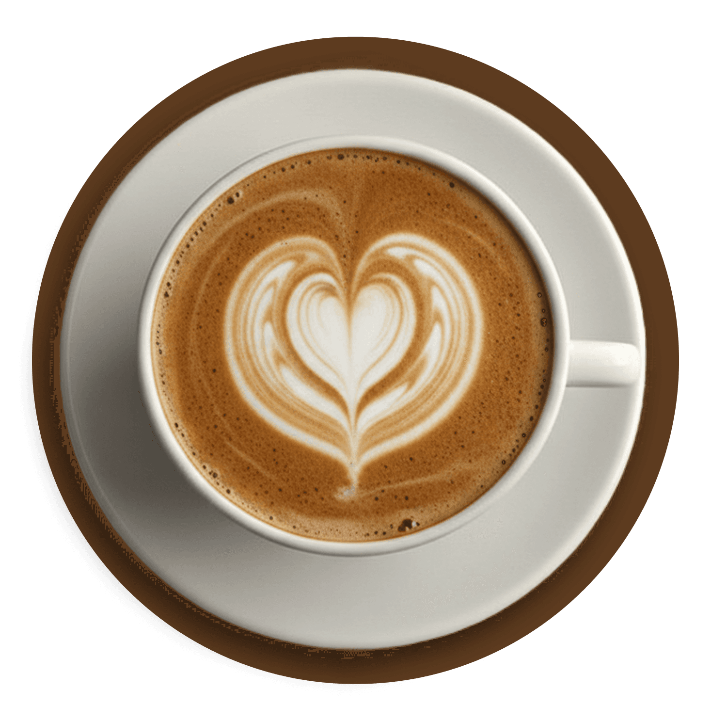 Cappuccino with heart latte art