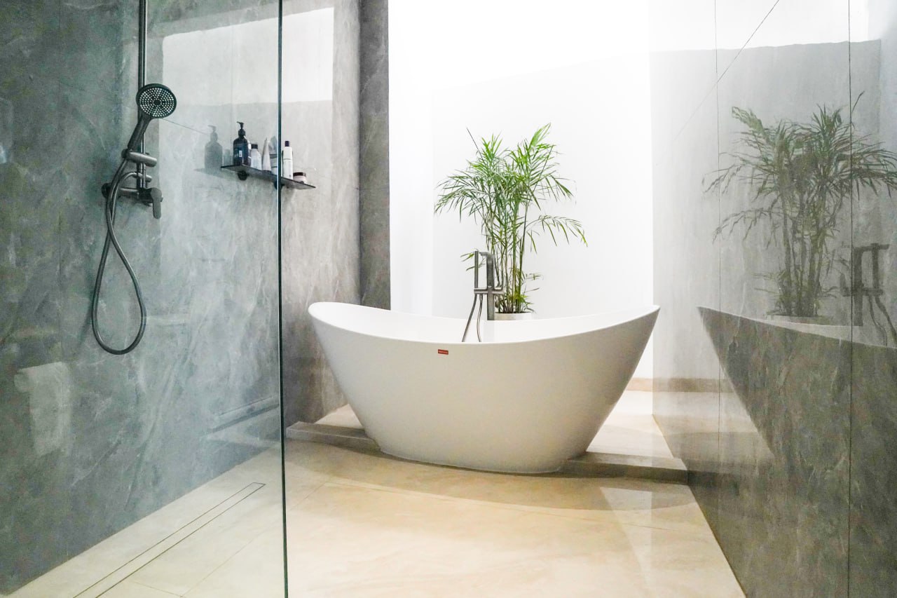 A completed 5-bedroom villa in Canggu, set in a quiet cul-de-sac location for maximum privacy