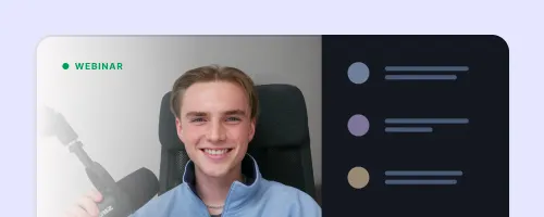 Webinar dashboard view