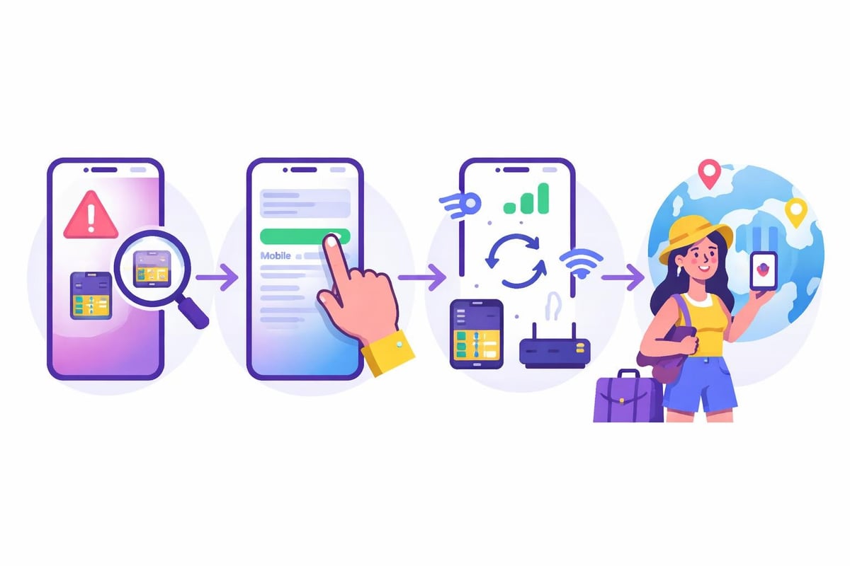 ESIM troubleshooting steps