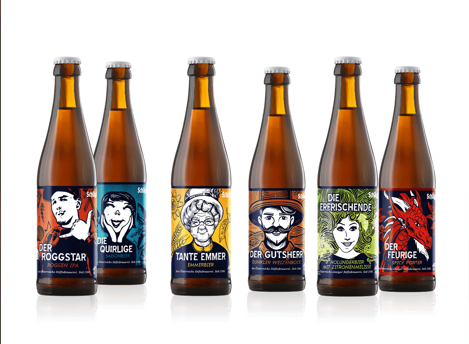 Ausgefallene Bierbeklebungen