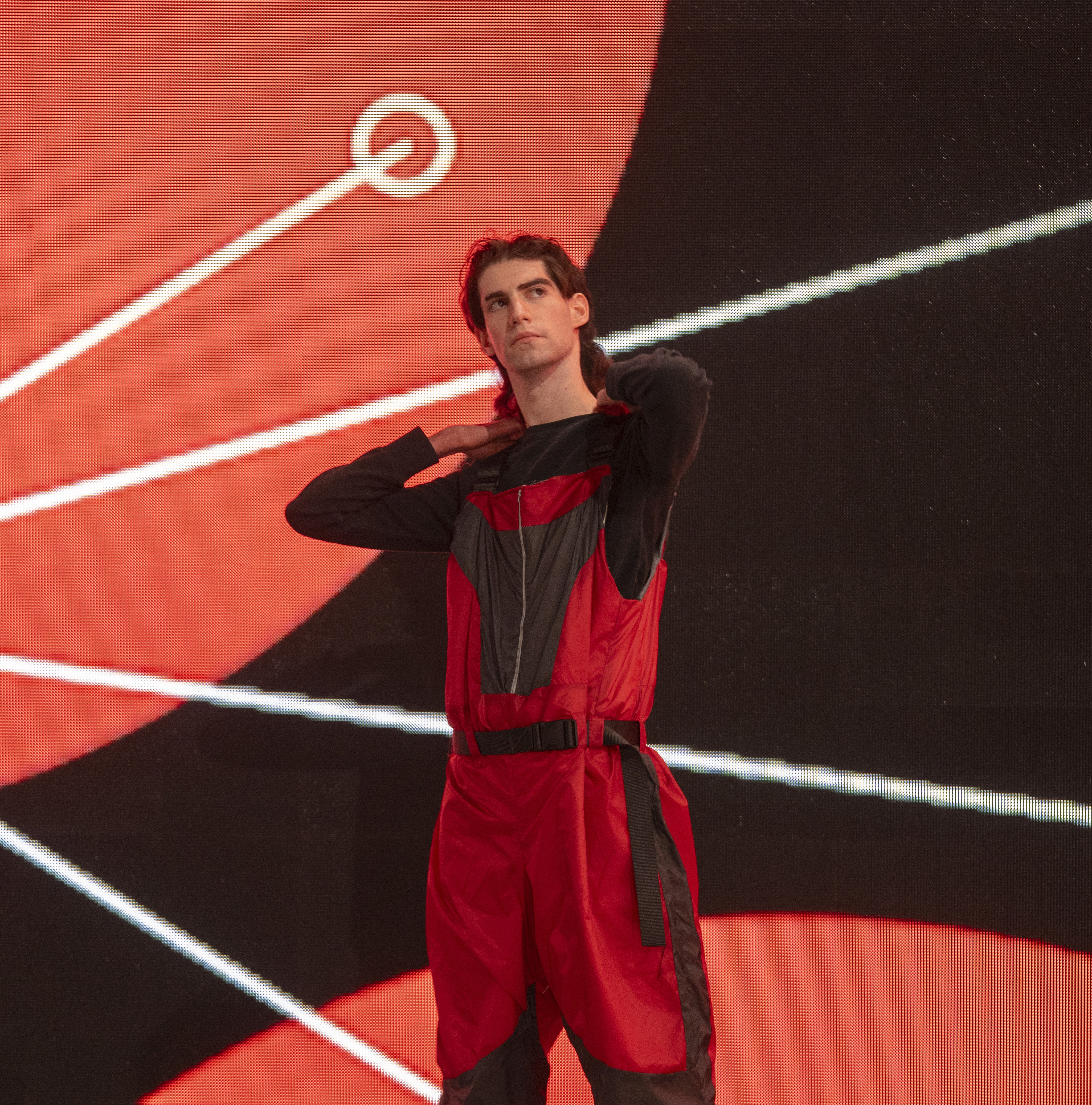 a man holding a cocktail