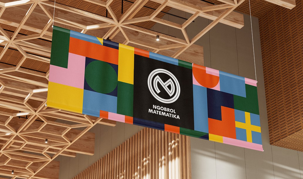 Showing a large banner of Ngobrol Matematika by Zainul