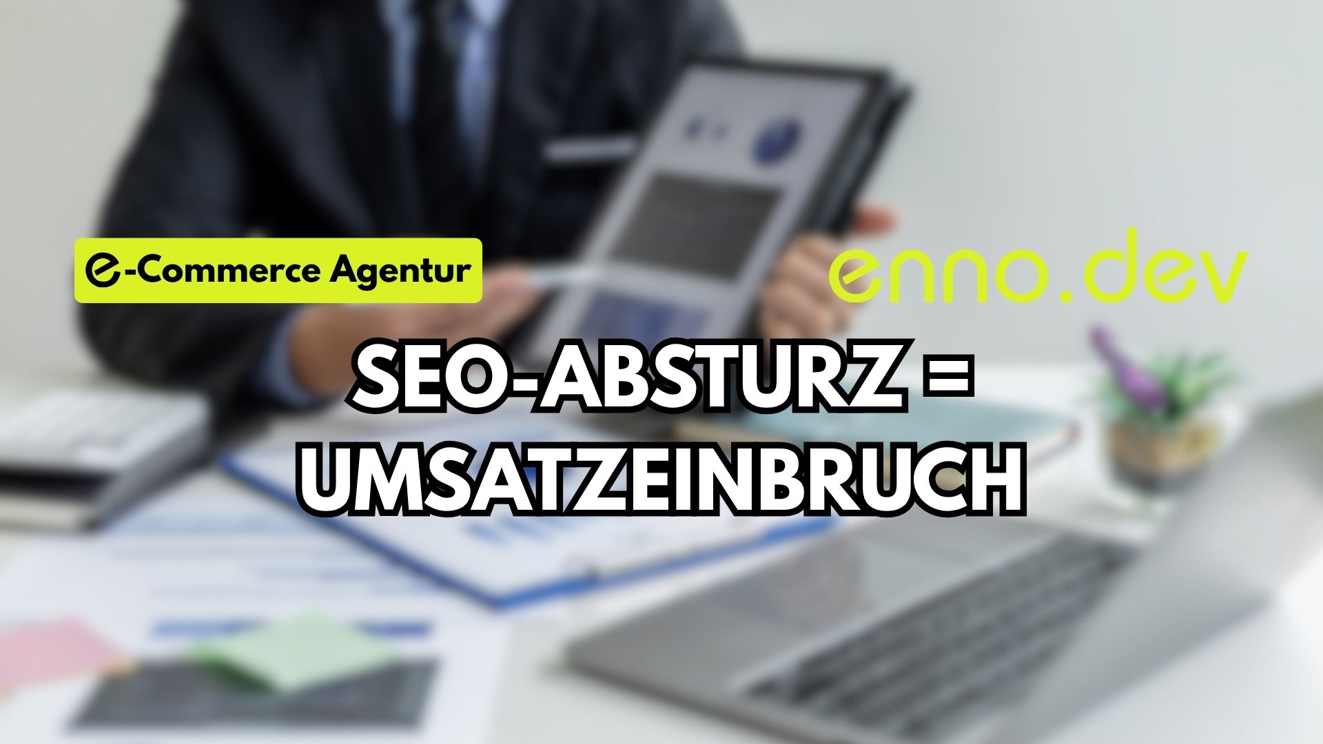 Roter SEO Chart verdeutlicht den direkten Umsatzeinbruch durch Architektur-Fehler im B2B E-Commerce