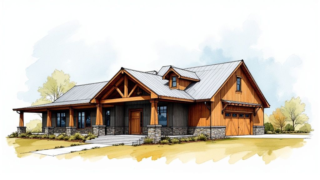 Contemporary Farmhouse Elevation