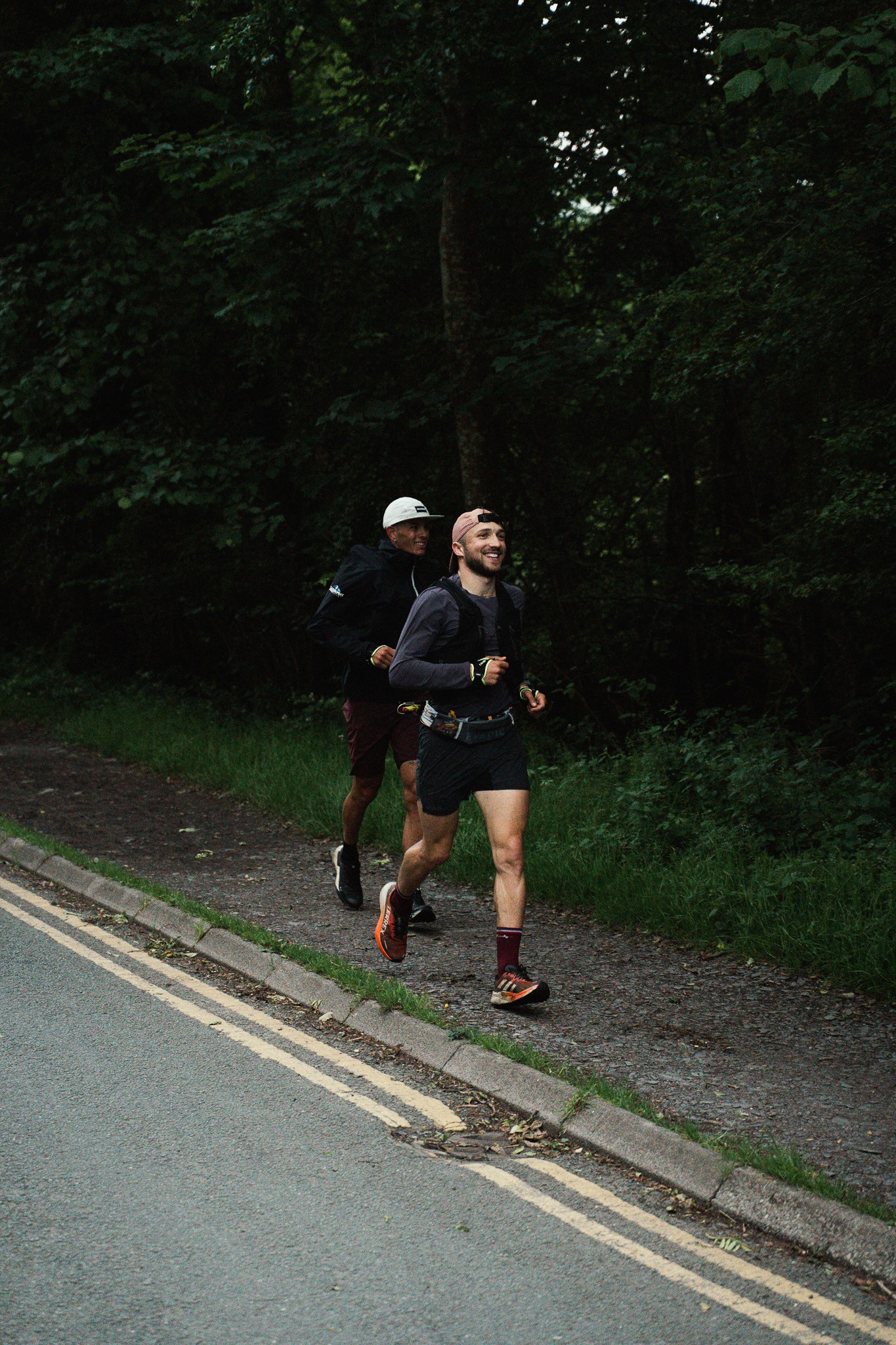 Trail runner enjoying its trail running shoes