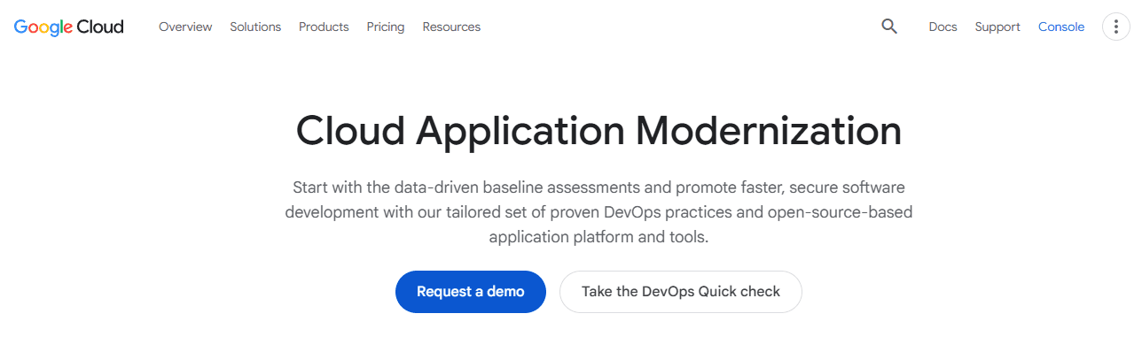 Google Cloud Application Modernization Tools