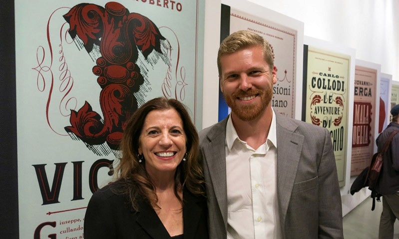 lita and a man with posters