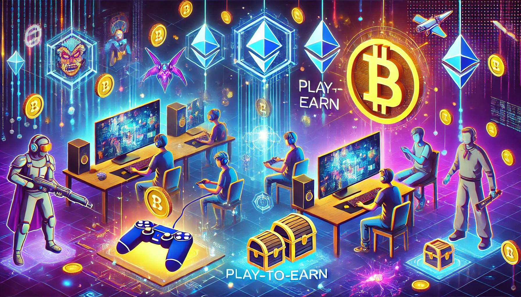 Crypto-themed image featuring charts, digital coins, and market trends, representing cryptocurrency trading and blockchain technology.