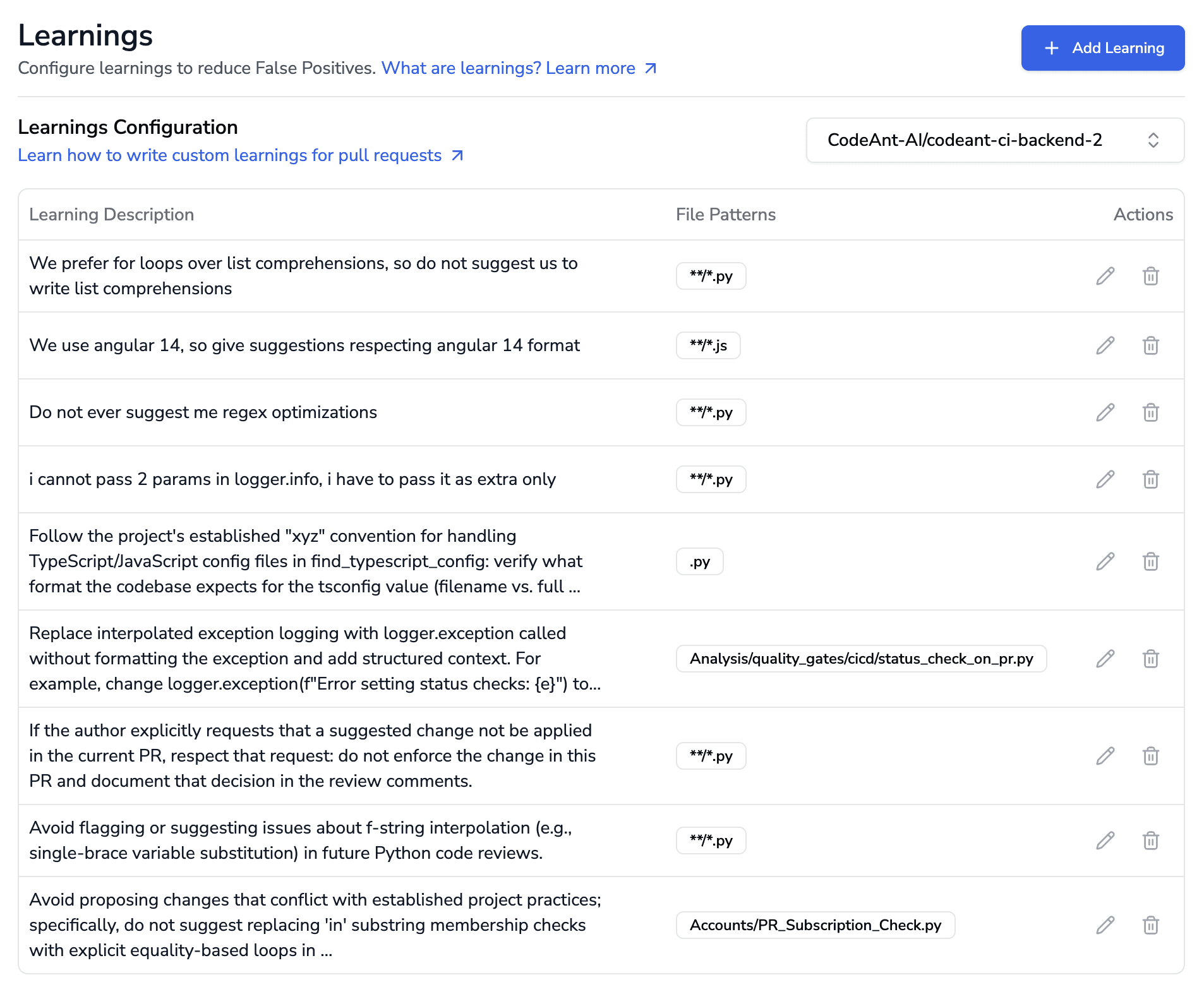 In codeant.ai code review platform AI reviews every pull request and “learns from past PRs,” enforcing org-specific expectations instead of internet-style defaults.