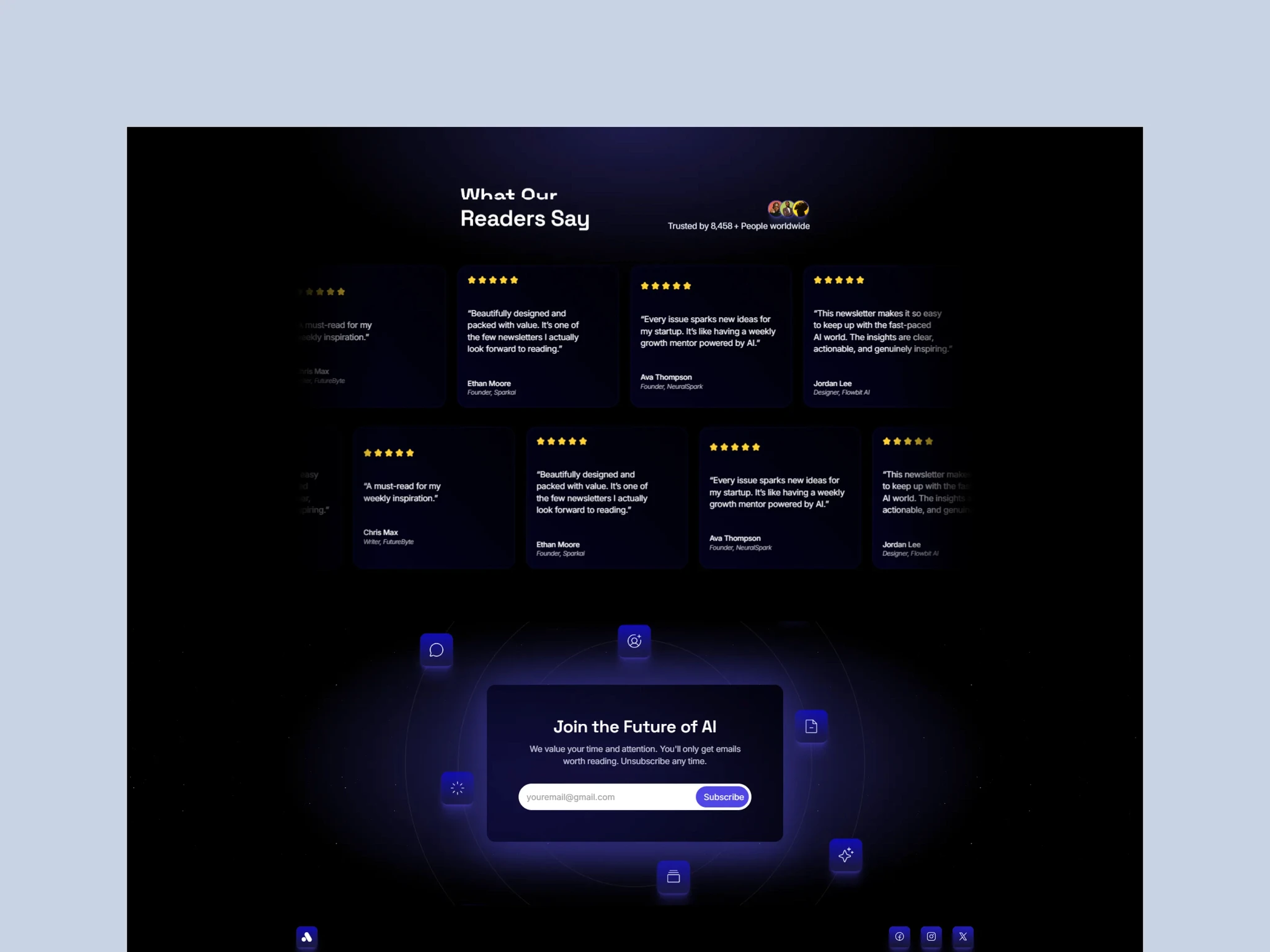 AI Newsletter & Landing Page Template
