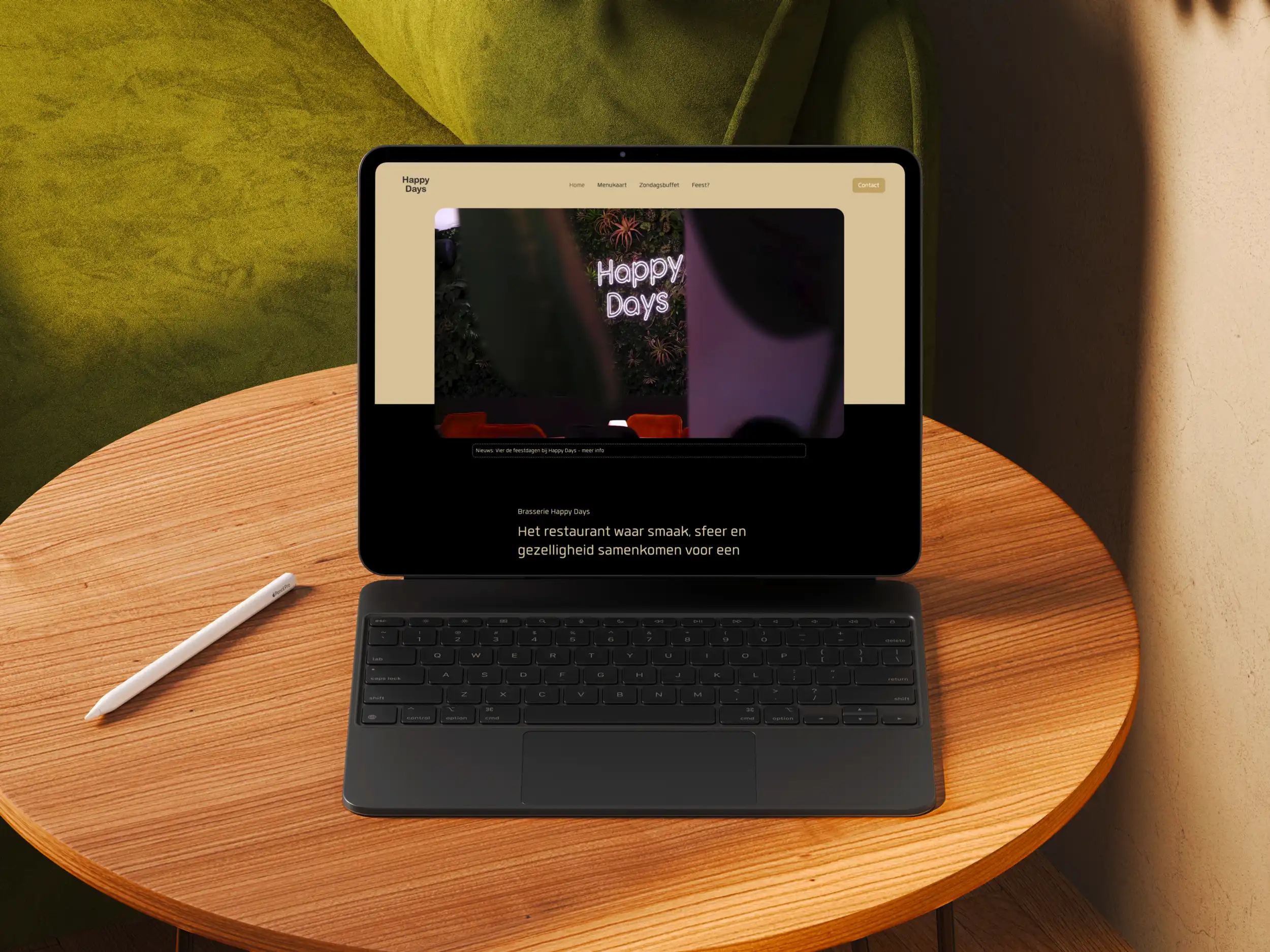 Val op met een bedrijfsfilm op je website, video voor brasserie Happy-Days.