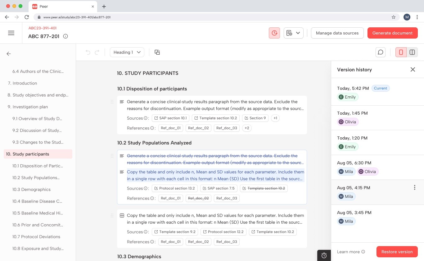 Peer AI Editor Interface