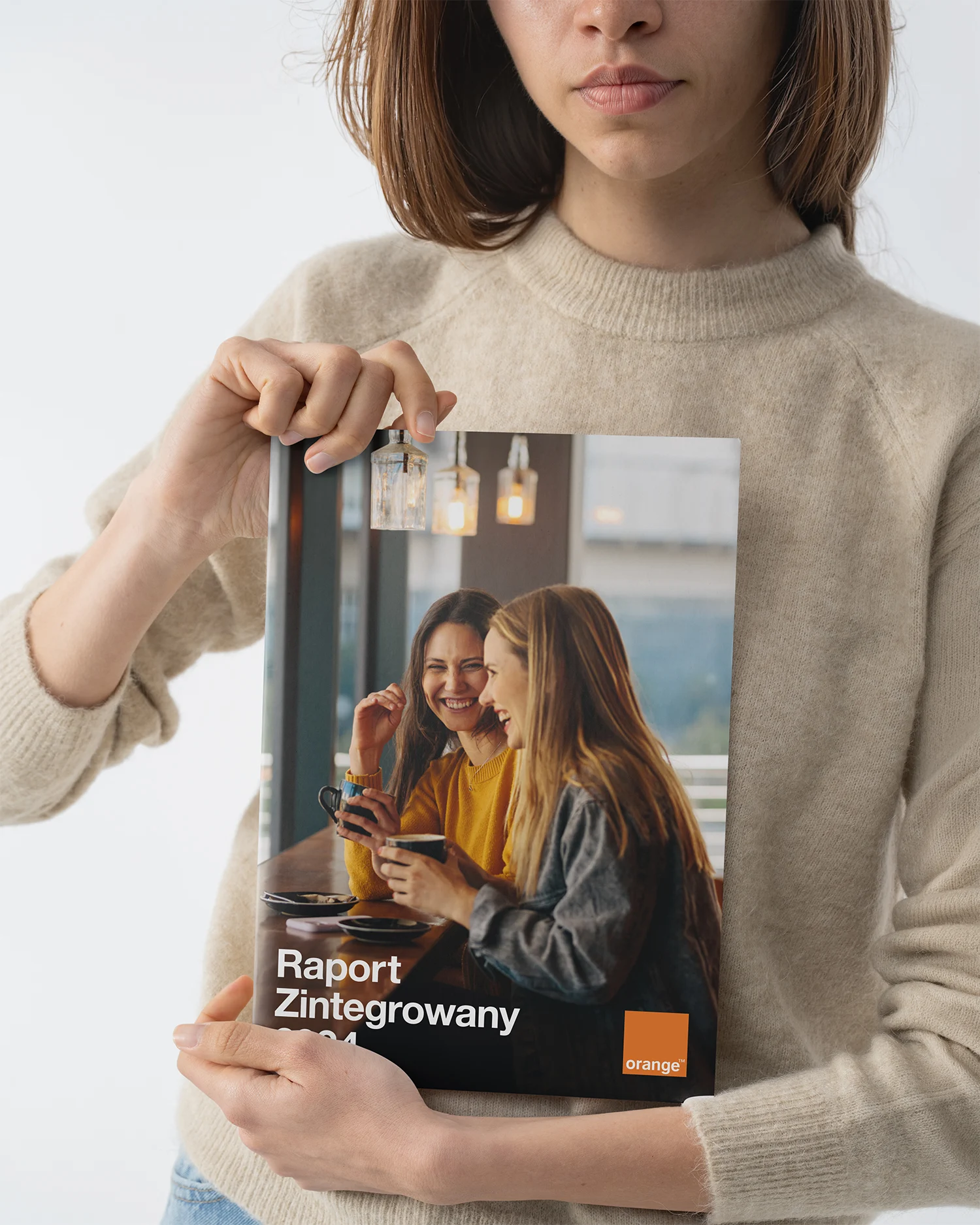 Woman with Orange report, cover visible