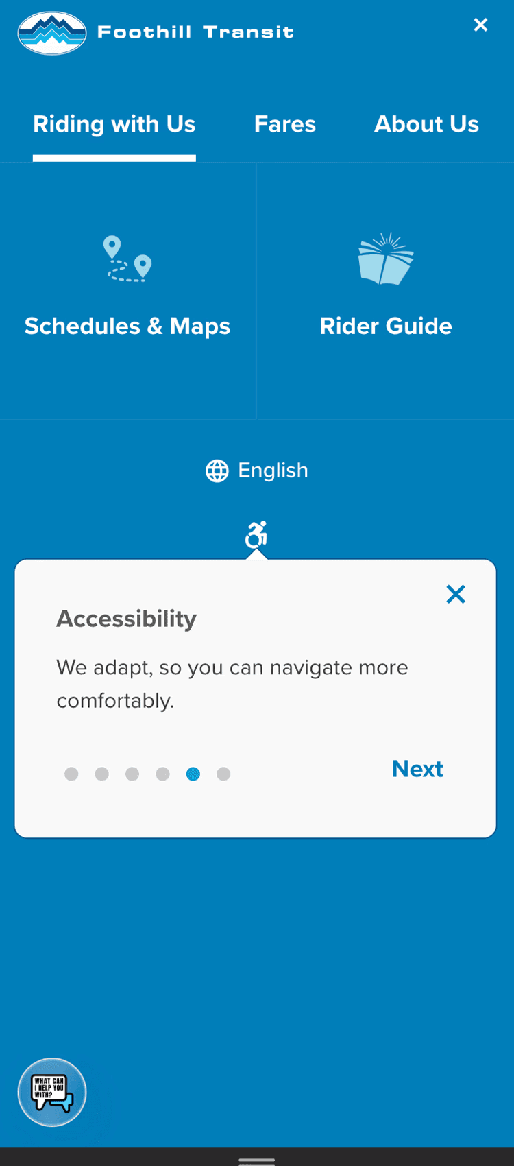 Onboarding accessibility tooltip