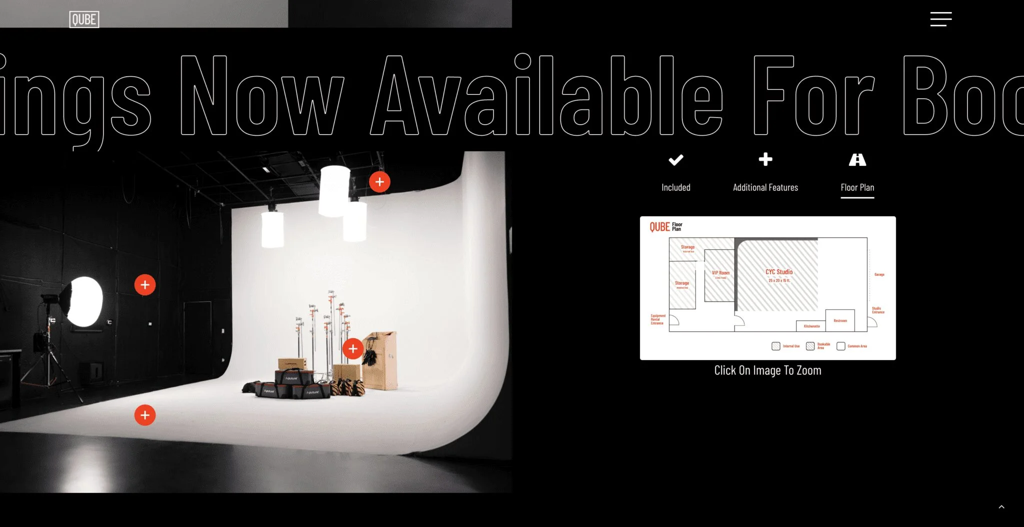 Stodio Map page for qubestudios website developed & designed by Dreams Agency Mississauga, Ontario
