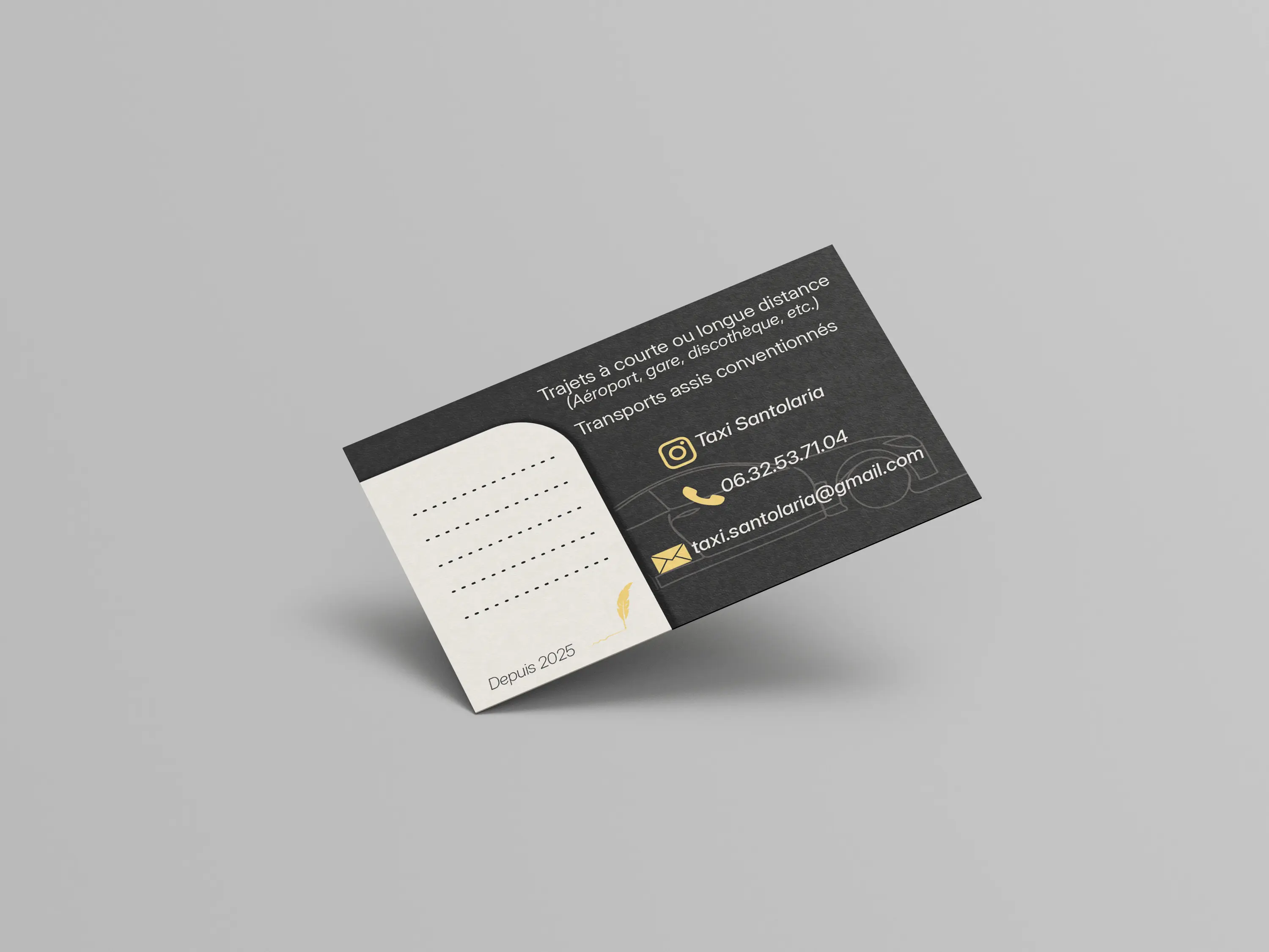 Design du verso de la carte de visite