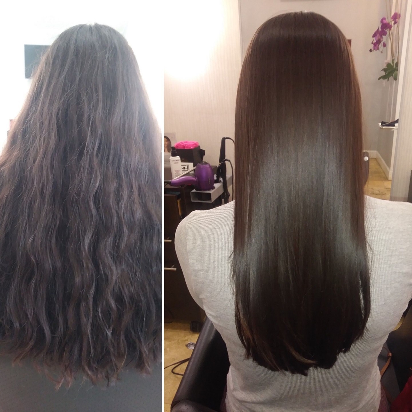 Before and After of Japanese Hair Straightening