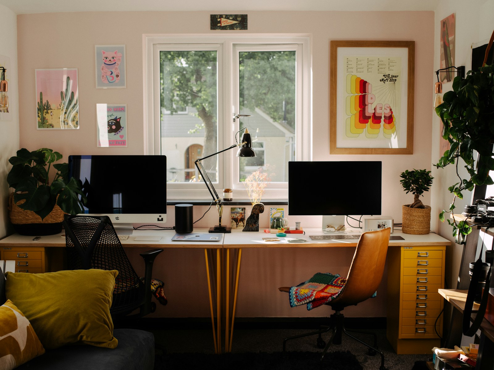Creative design studio workspace