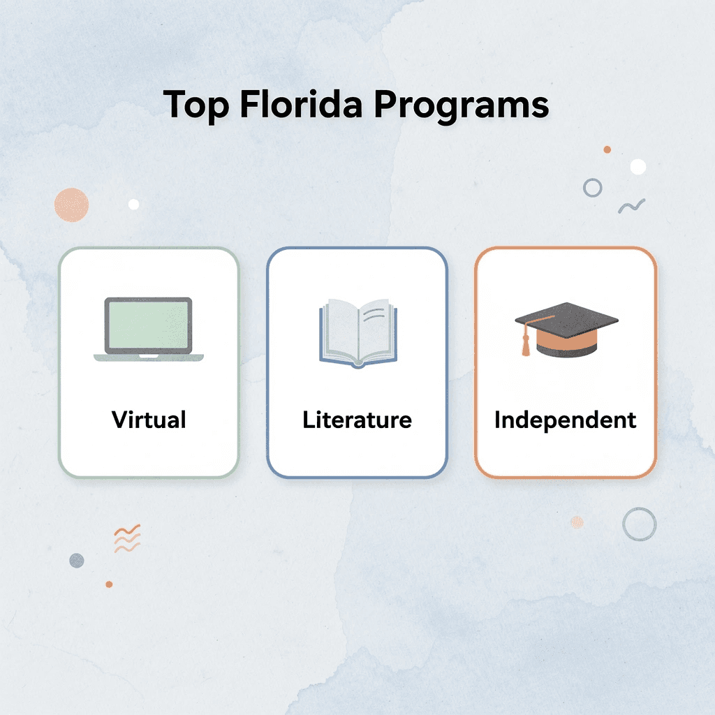  Infographic showing top Florida homeschool program types