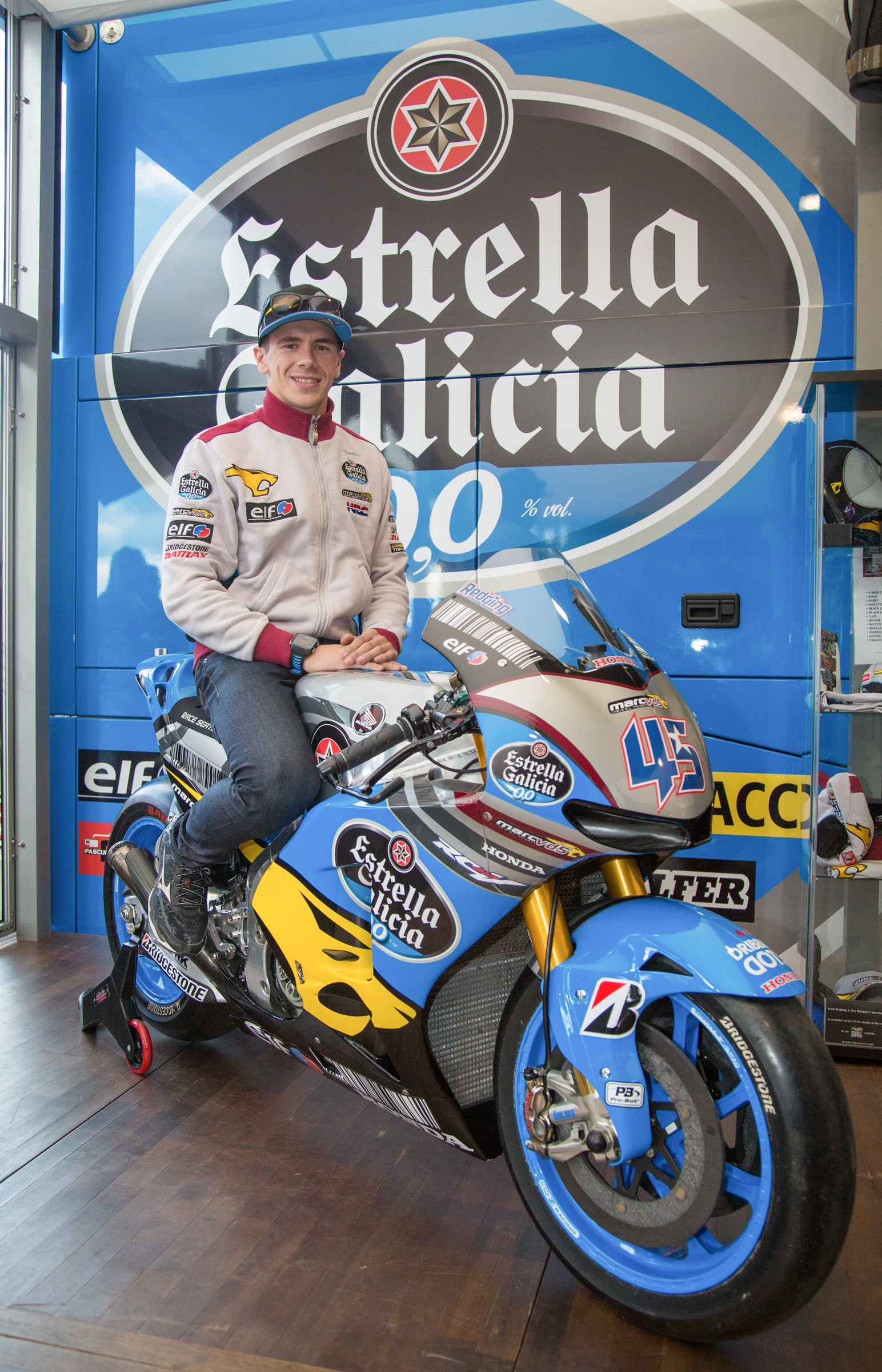EVENTS · Estrella MotoGP Experience Day, rider and bike.