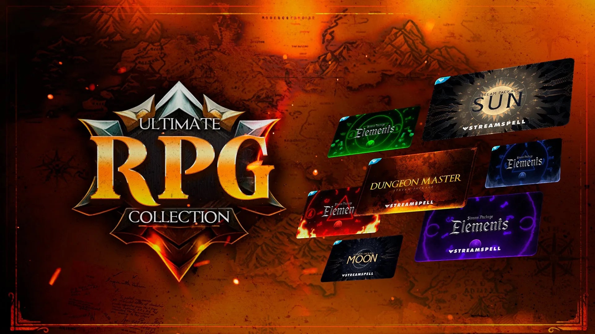 Ultimate RPG Collection cover showing a fantasy stream package bundle with colorful RPG-themed artwork.