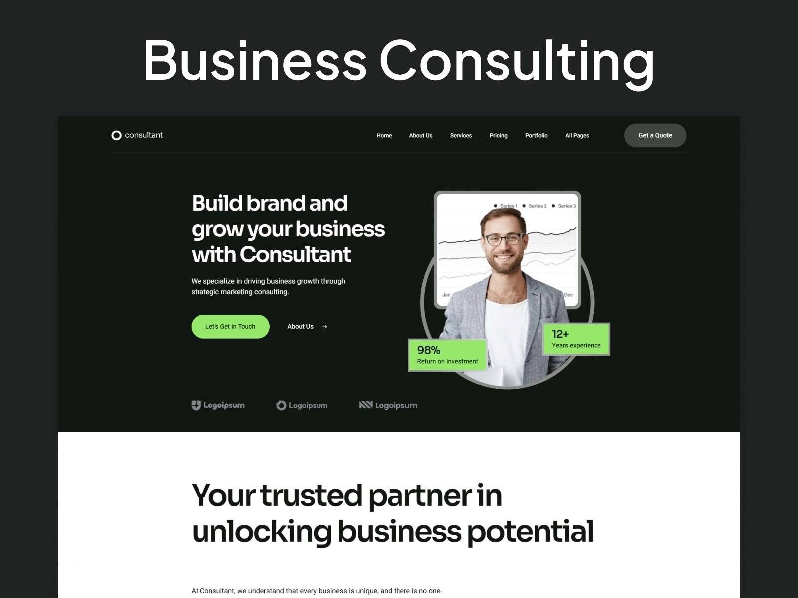 Consultant Responsive Business Website Framer Template