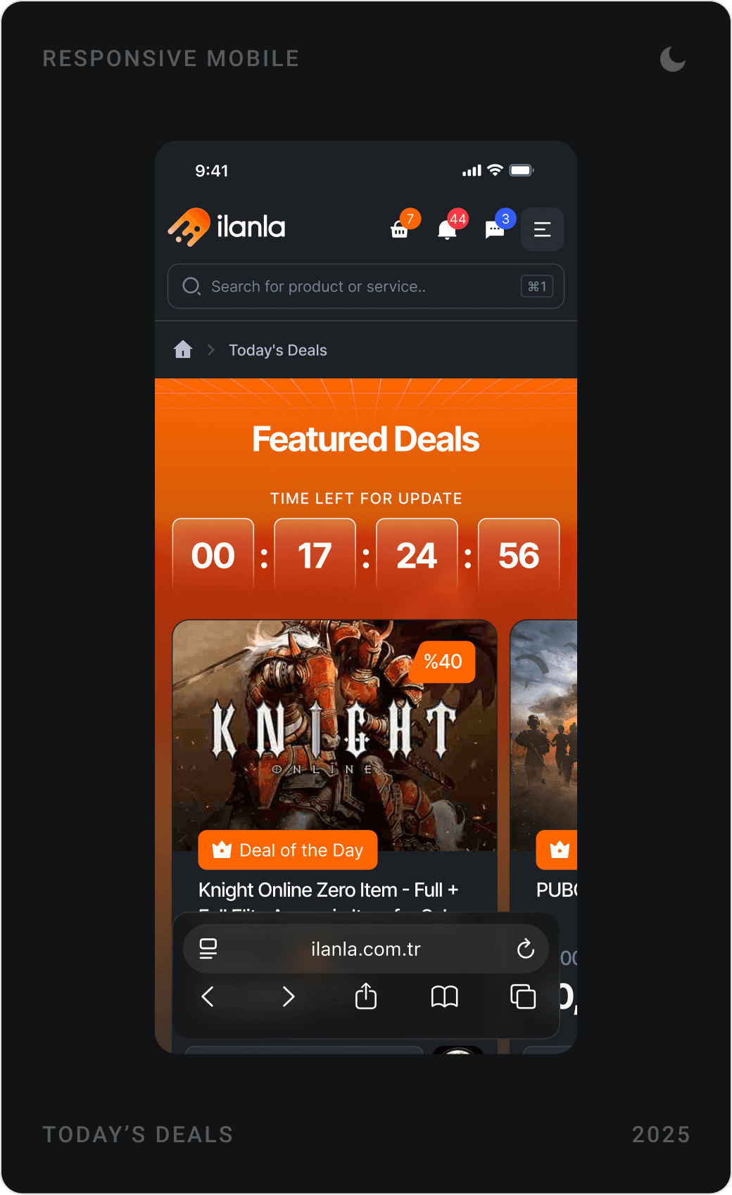 Clean Mobile Gaming Deals Design