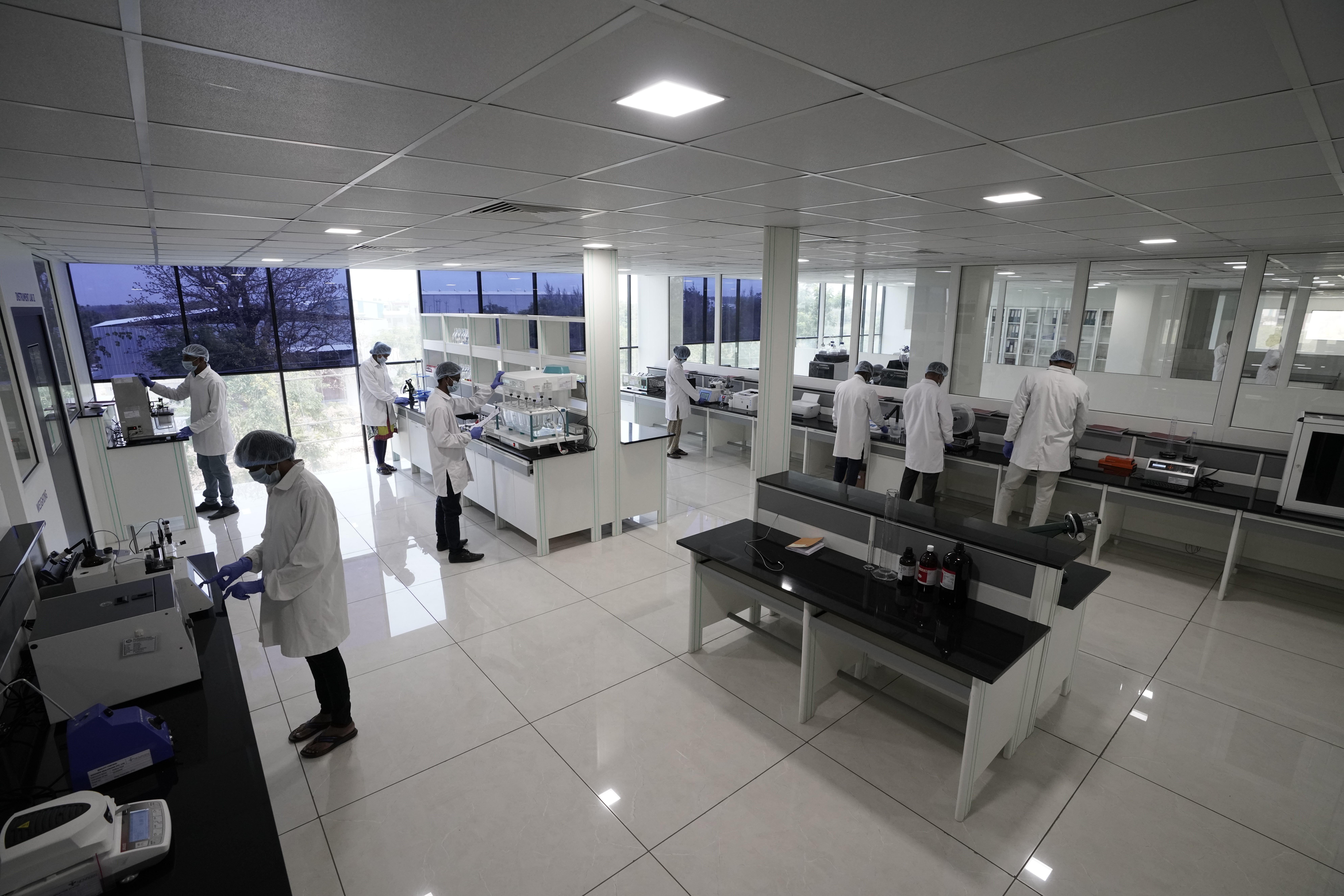 GMP compliant QC lab pharma testing environment