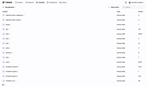 Tenzir Enrichment Contexts