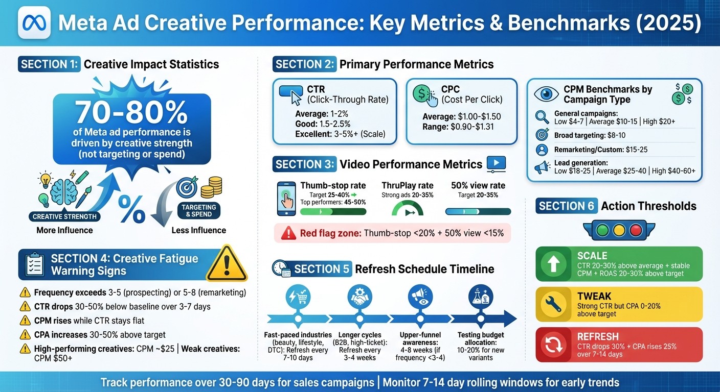 Meta Ad Creative Performance Benchmarks and Fatigue Indicators