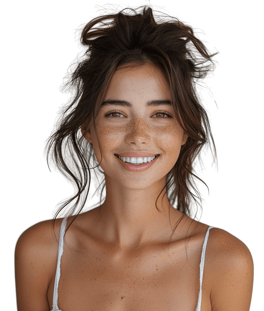 Girl with a bright white smile