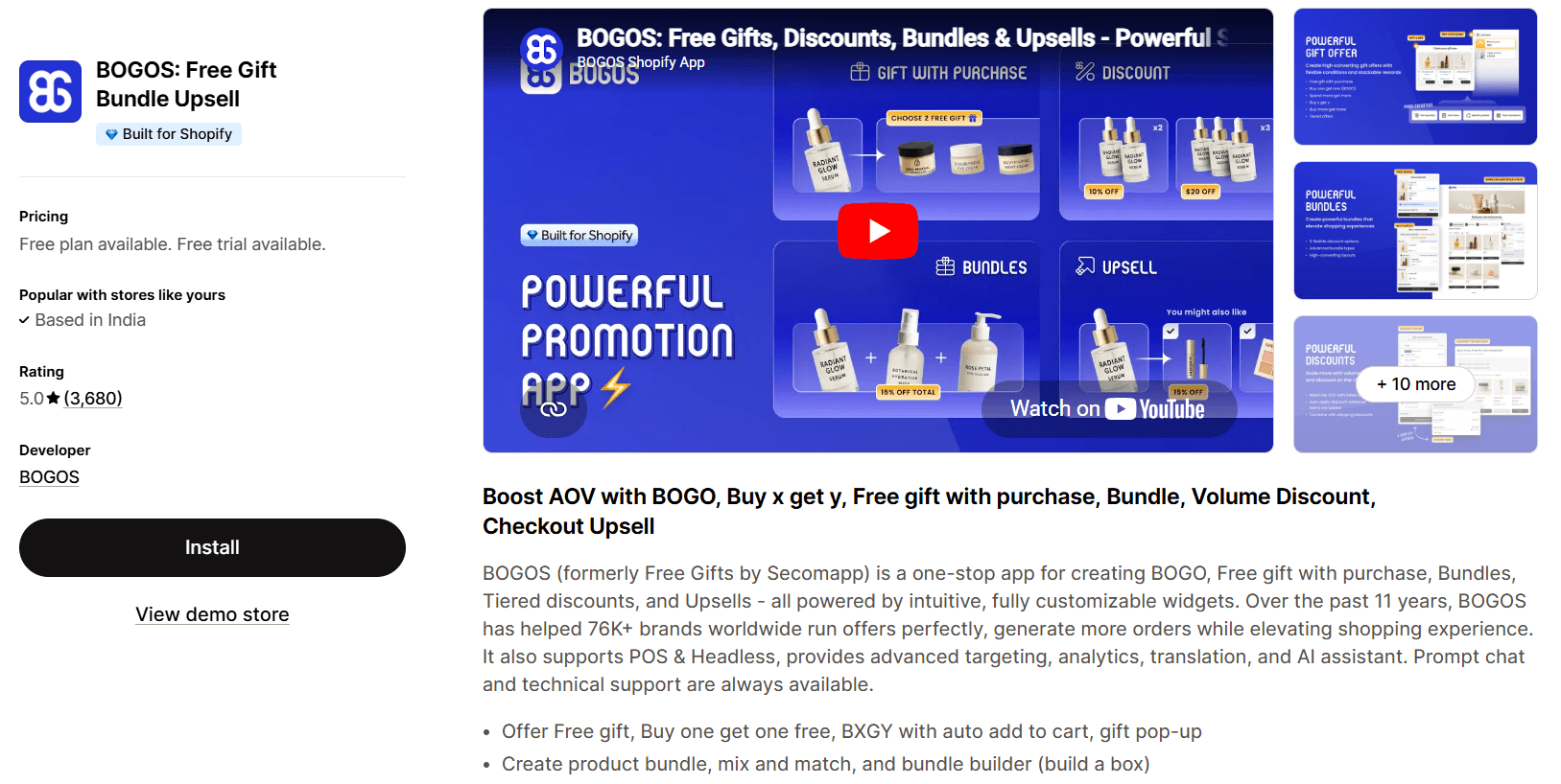 Learn how to automatically add the free gift with purchase to the customers' cart using Monk Free Gift BOGOS: Free Gift Bundle Upsell on the Shopify App Store