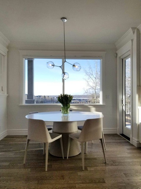 Image of KHD Homes interior design featuring a stylish dining area with furniture and layout design elements.