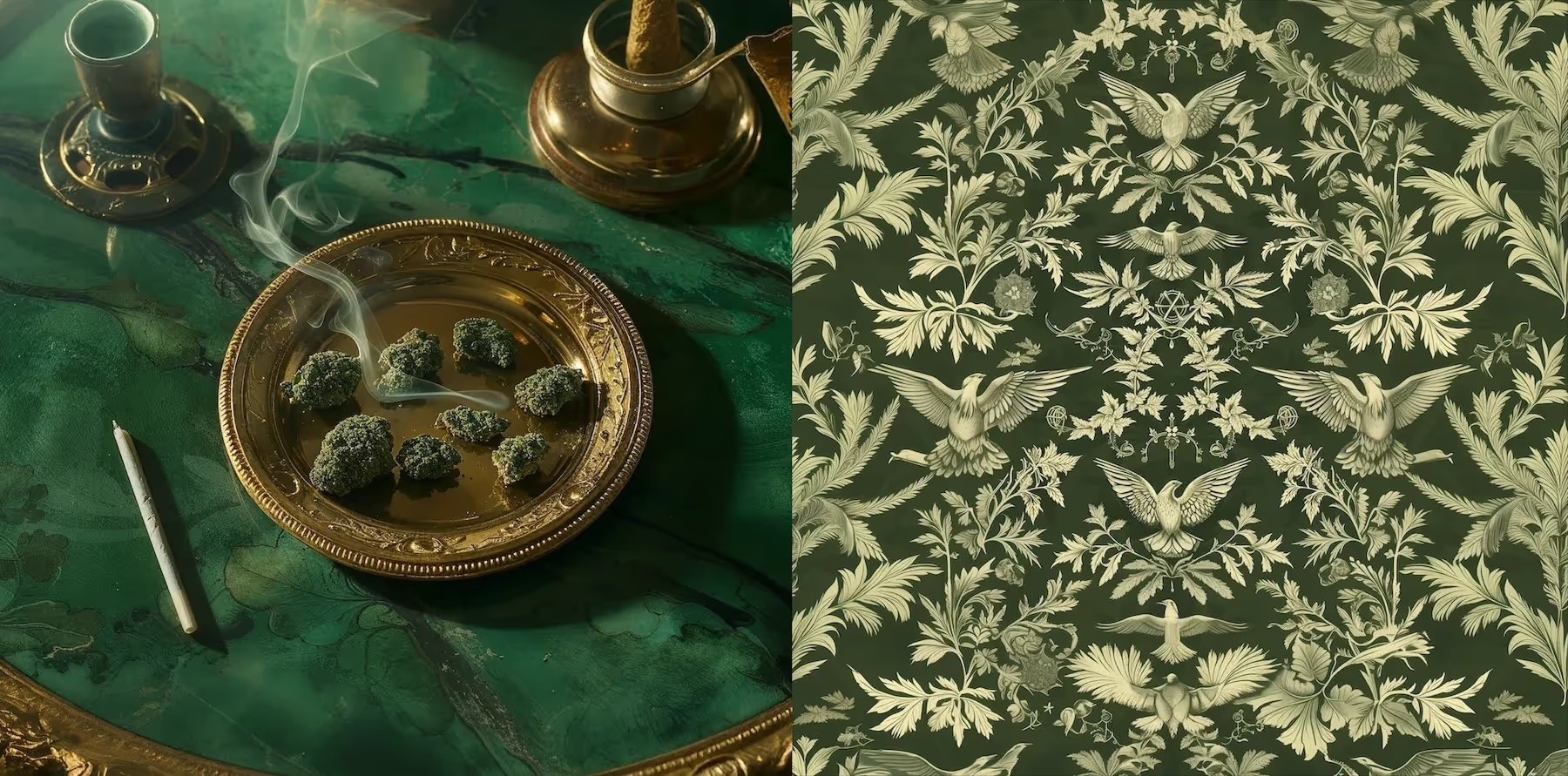 Gilded Leaf Cannabis Co. Lifestyle image and pattern