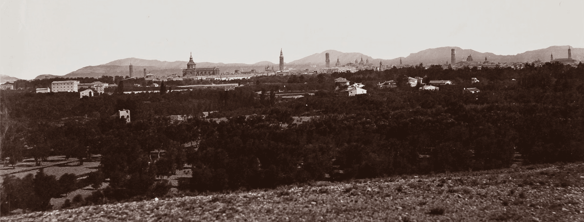 Vista de Zaragoza desde Torrero Charles Cliffor 6 de octubre de 1860