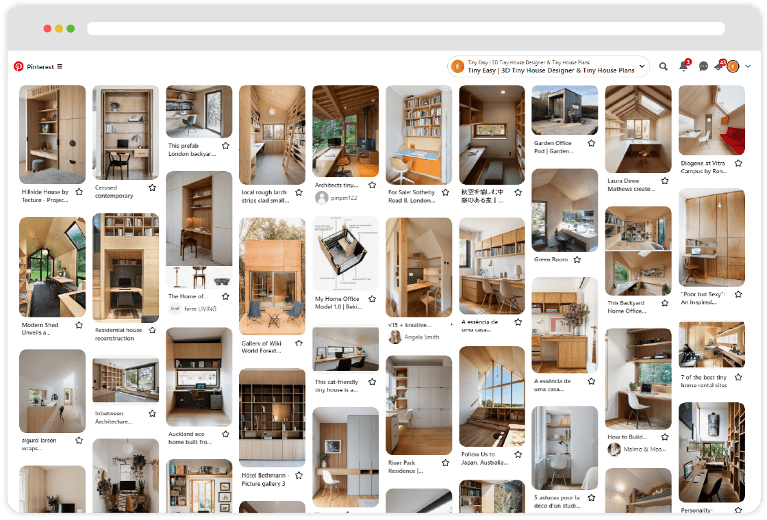Tiny Easy's Office Pinterest Board