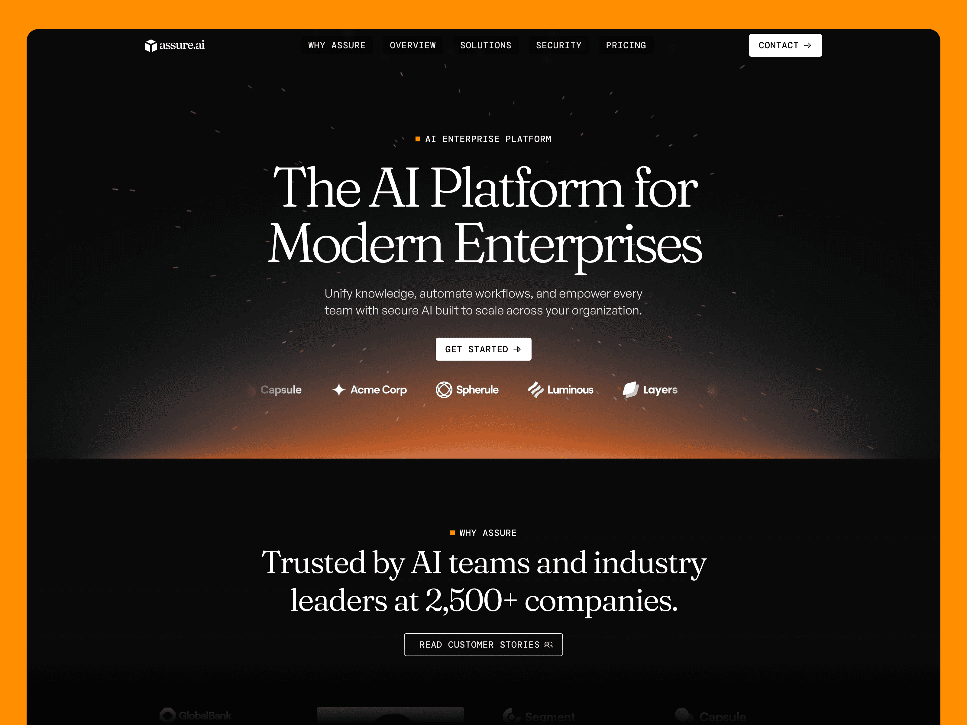 A dark-mode inspired digital product interface configuration for the Assure Framer template, highlighting minimalist grid structures, technical workflows, and secure data-driven layout variants tailored for technology startups.