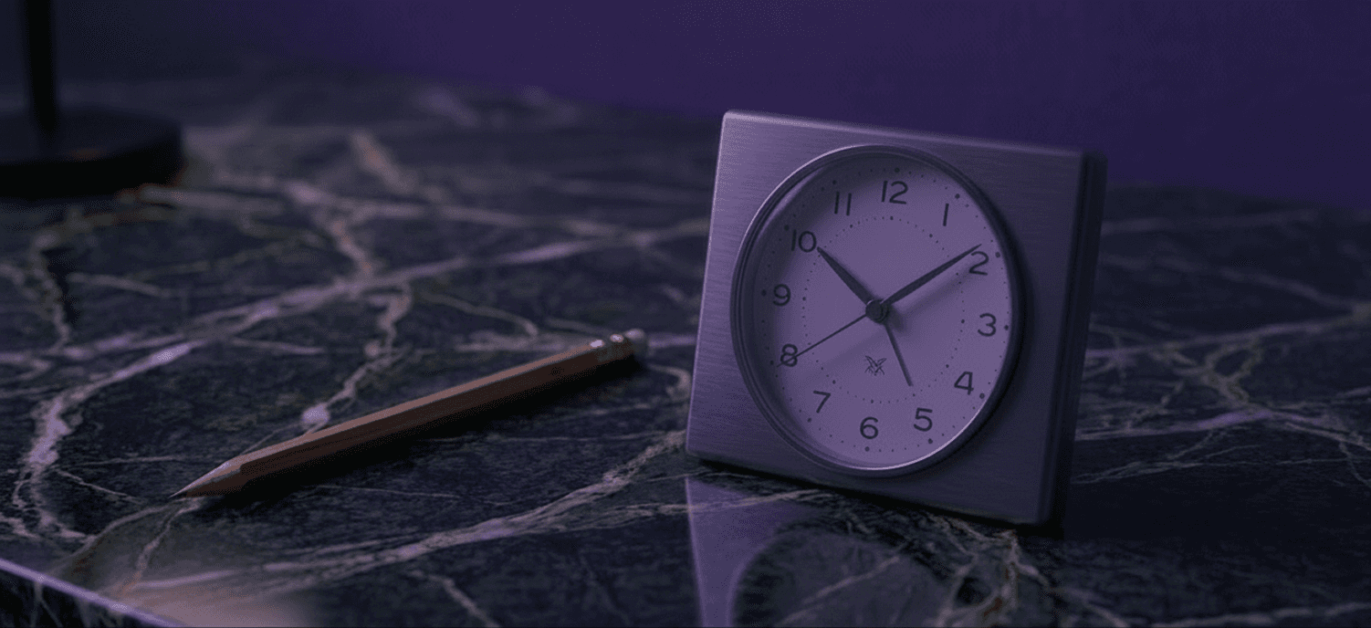 old clock on a marble table