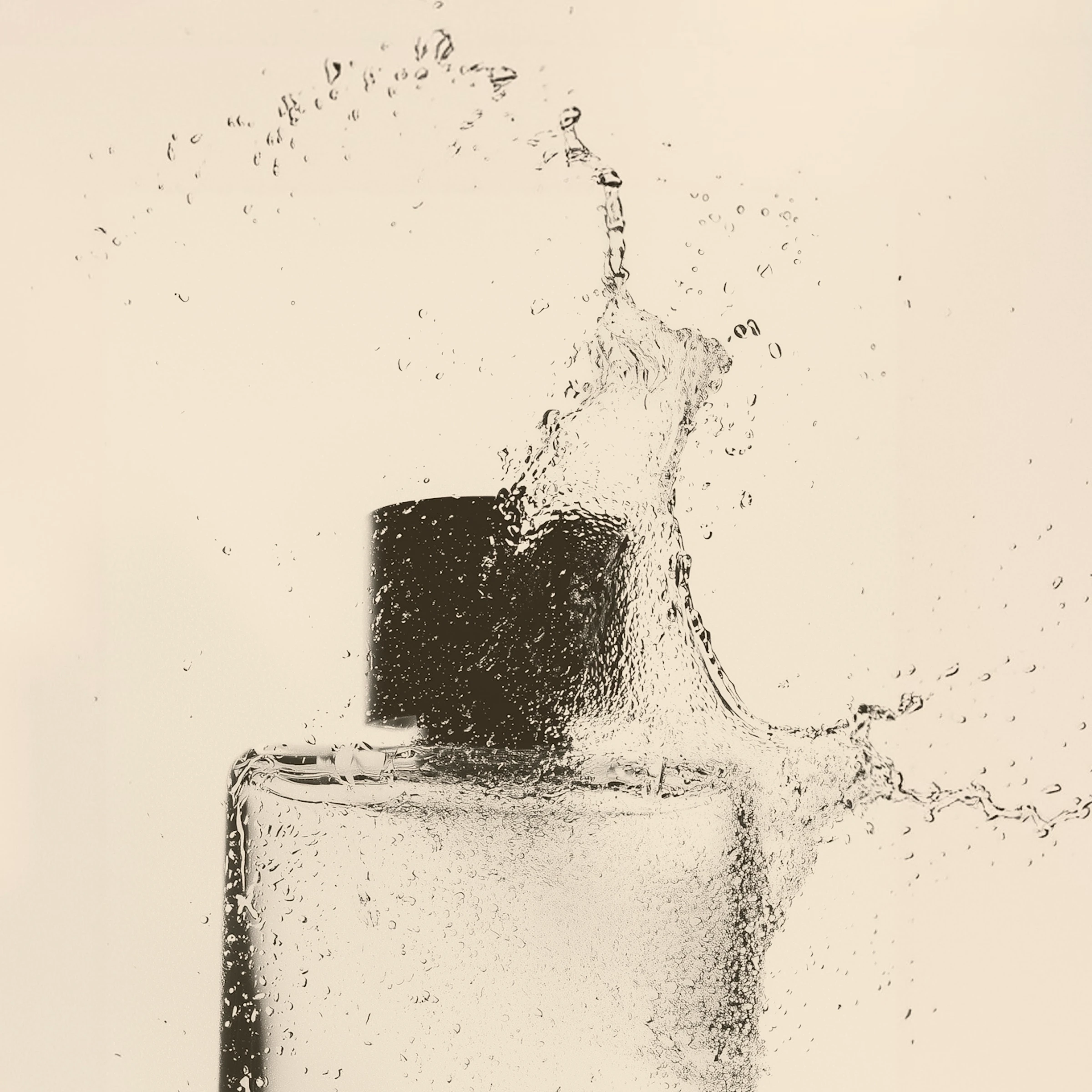 Glass Bottle Splash