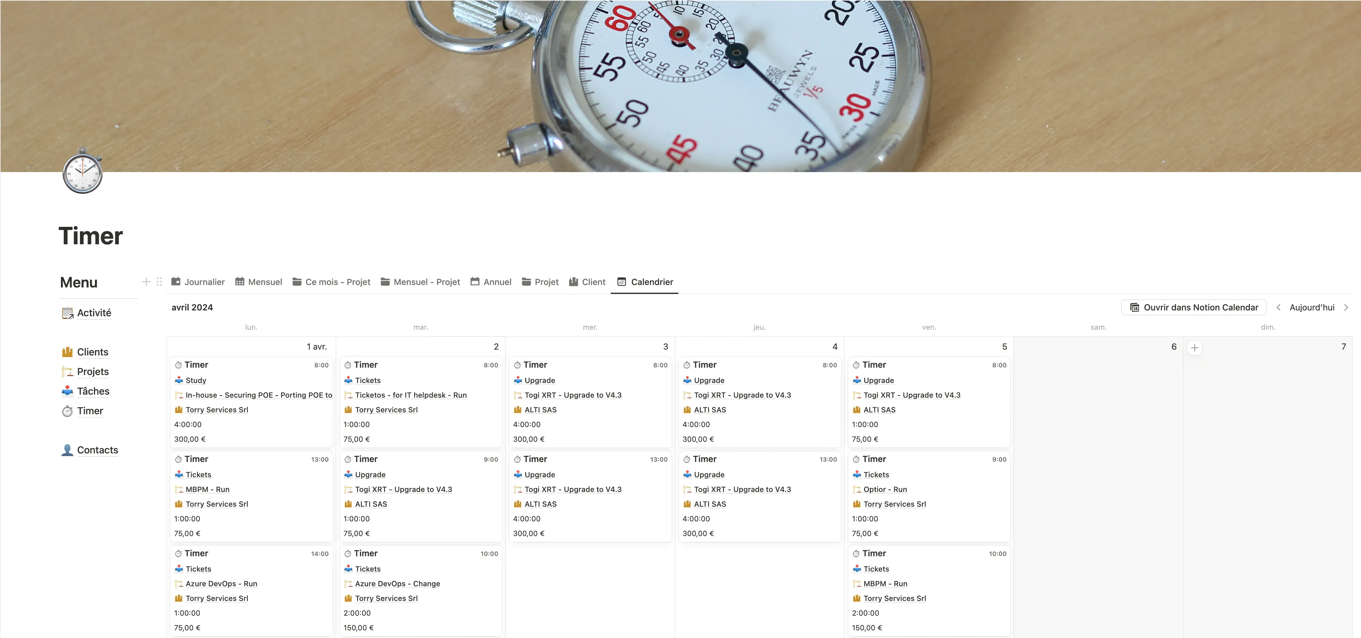 TimeTracker - vue timer