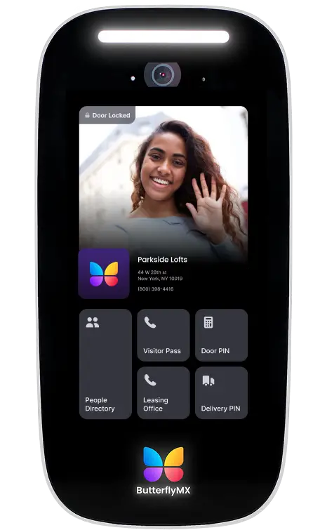 A smartphone displays a colorful app interface featuring images, text, and a QR code on an orange background.