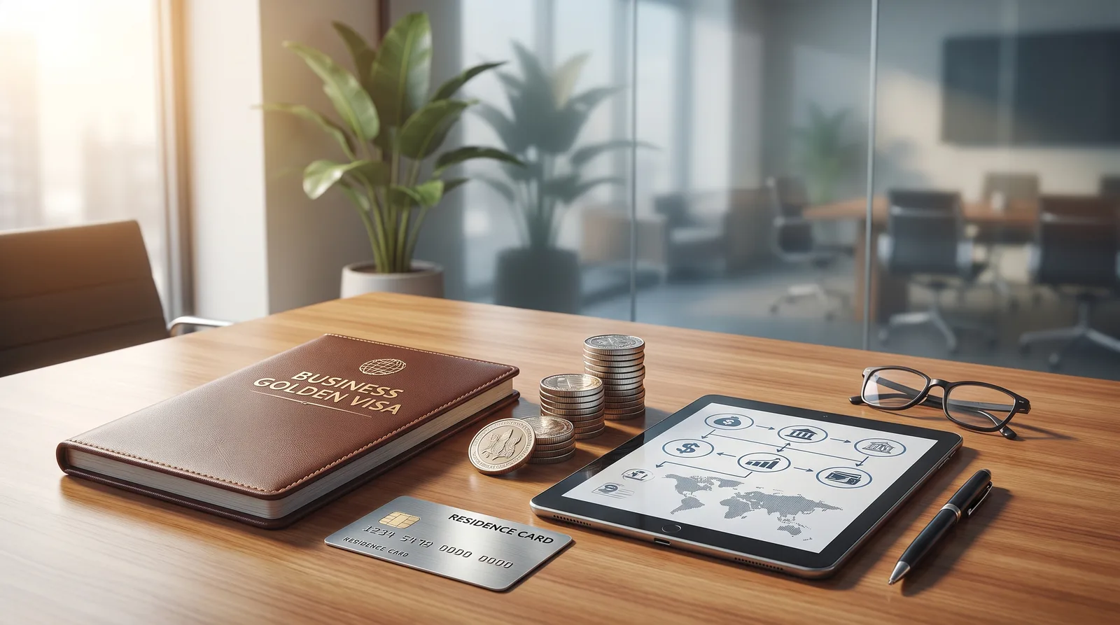 Golden visa cost UAE business with valuation documents on desk