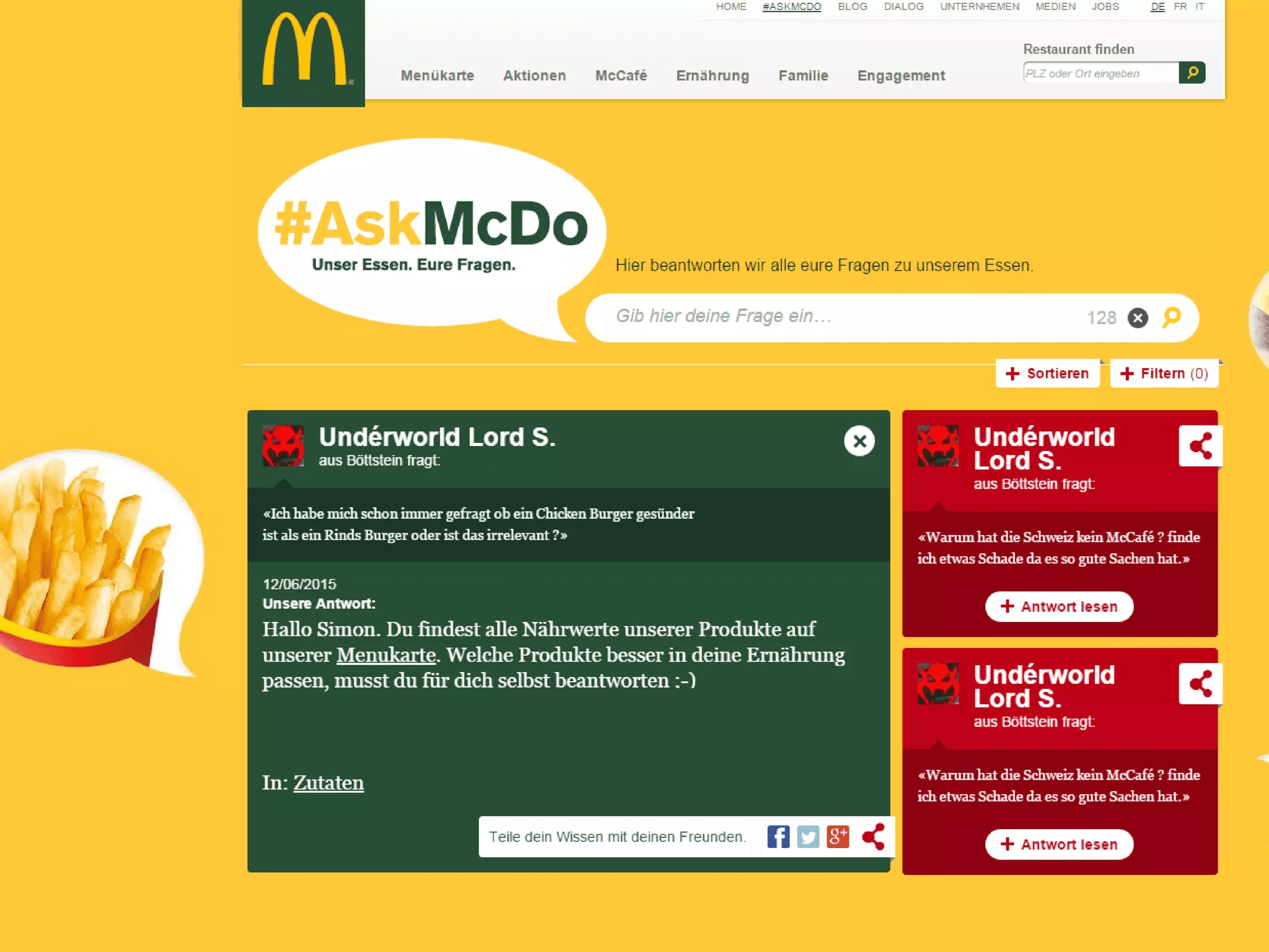 McDonalds - AskMcDo