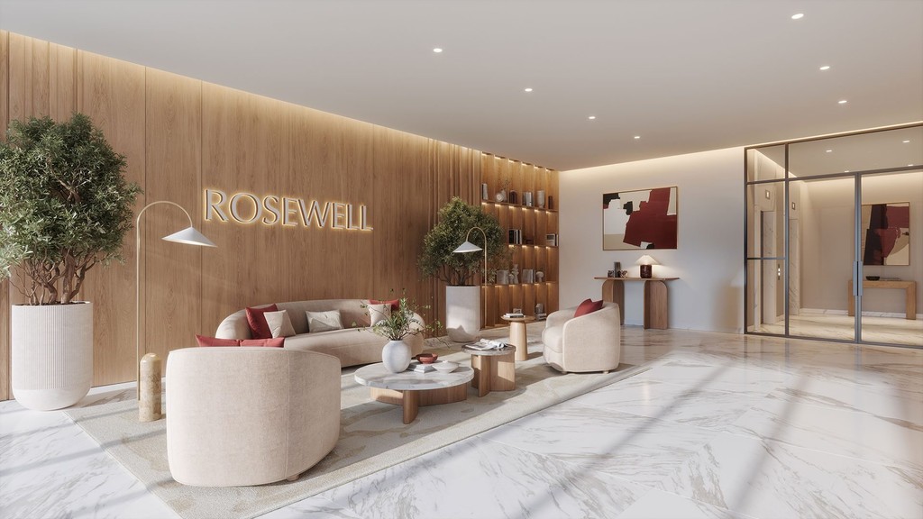 Roderwall, a luxurious community, showcased as the new affluent residence at Rosewell at Town Square.