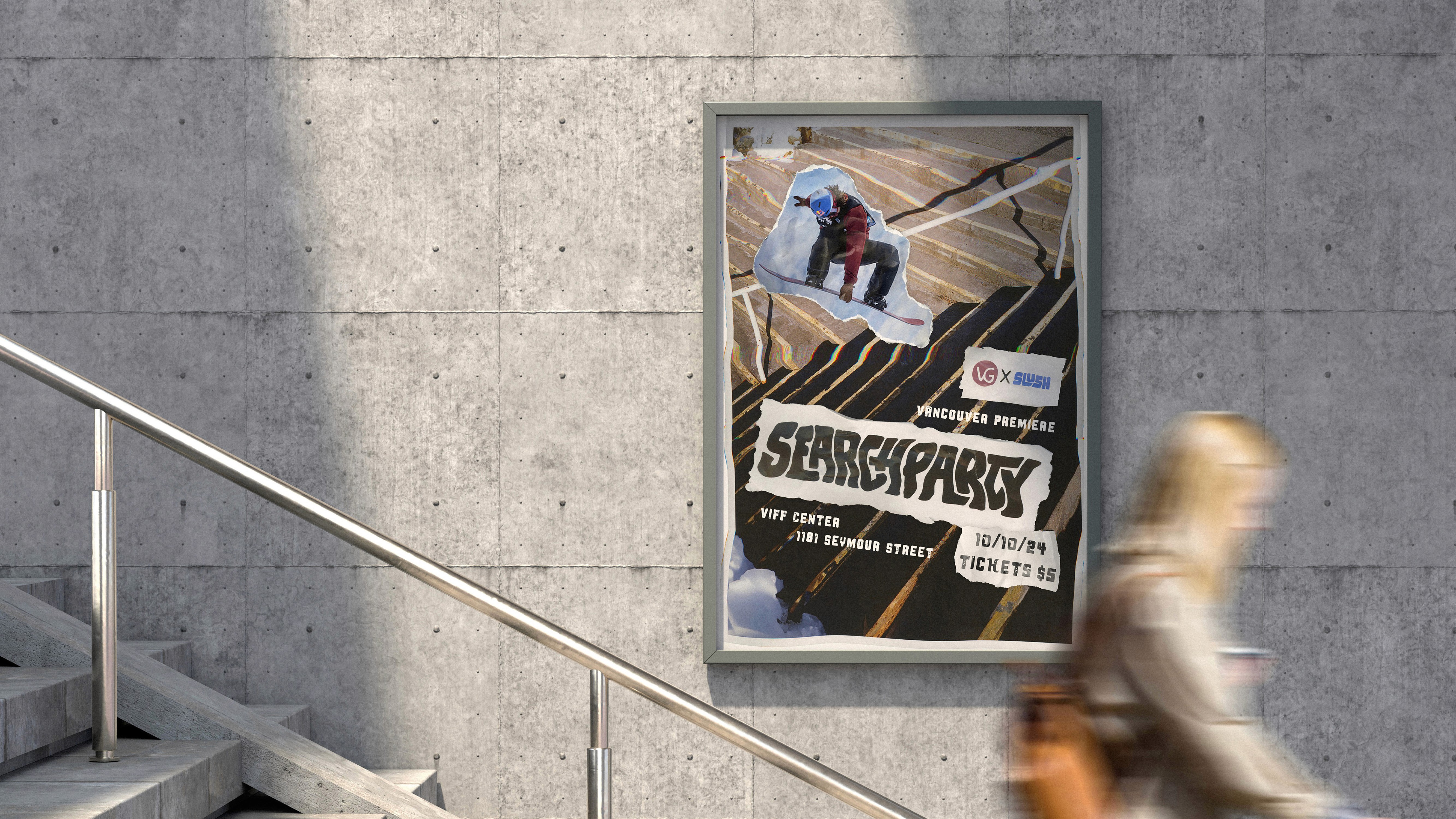 a poster for a fictional street snowboarding movie premiere