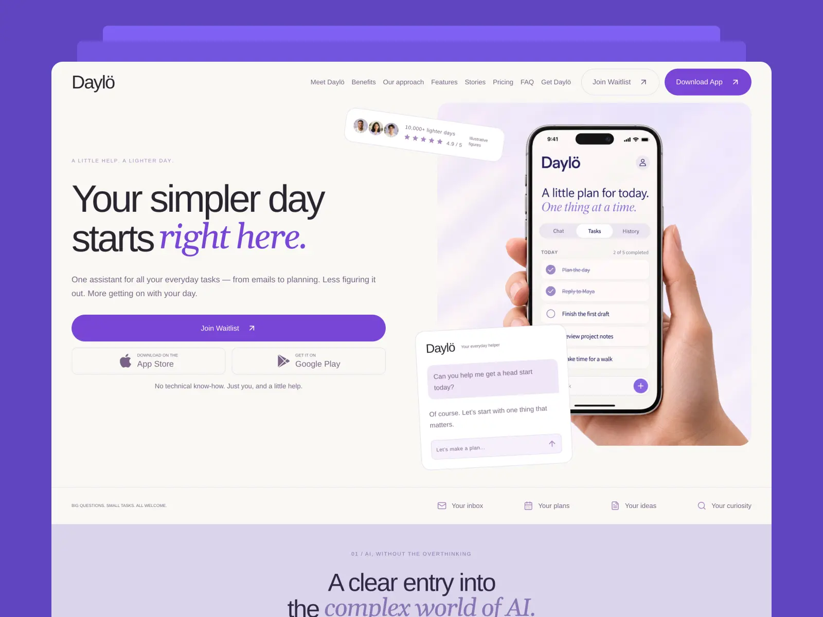 Daylö — Framer website template preview