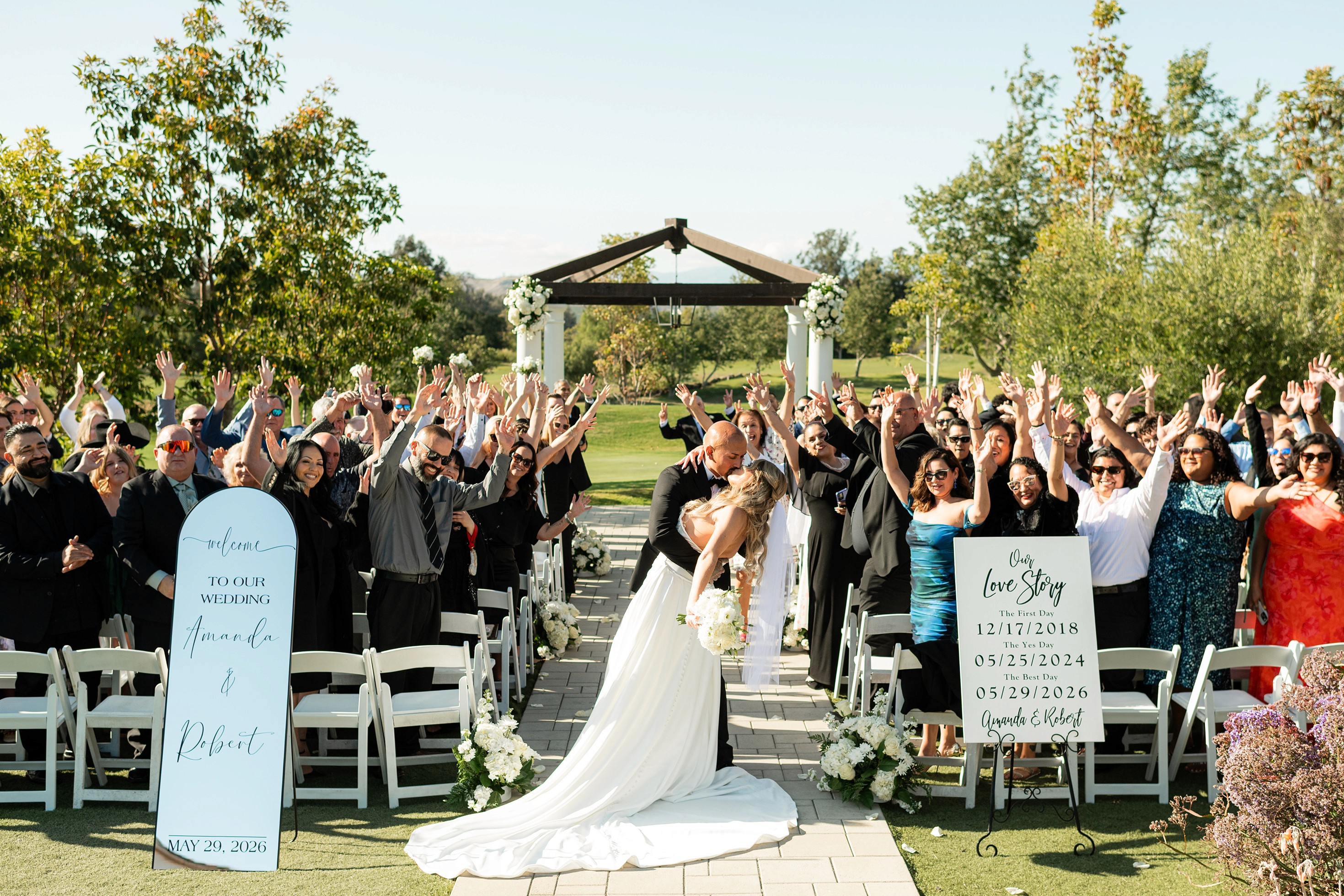 Sterling Hills wedding in Camarillo California with mountain views