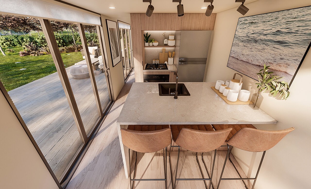 Petite Maison spacious kitchen